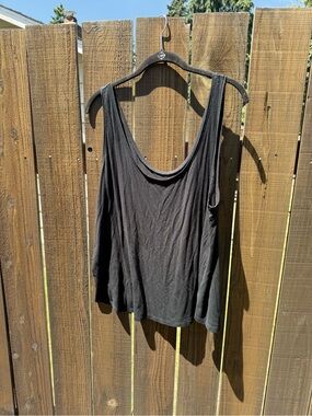 a new day Black Scoop Neck Tank Top - Relaxed Fit